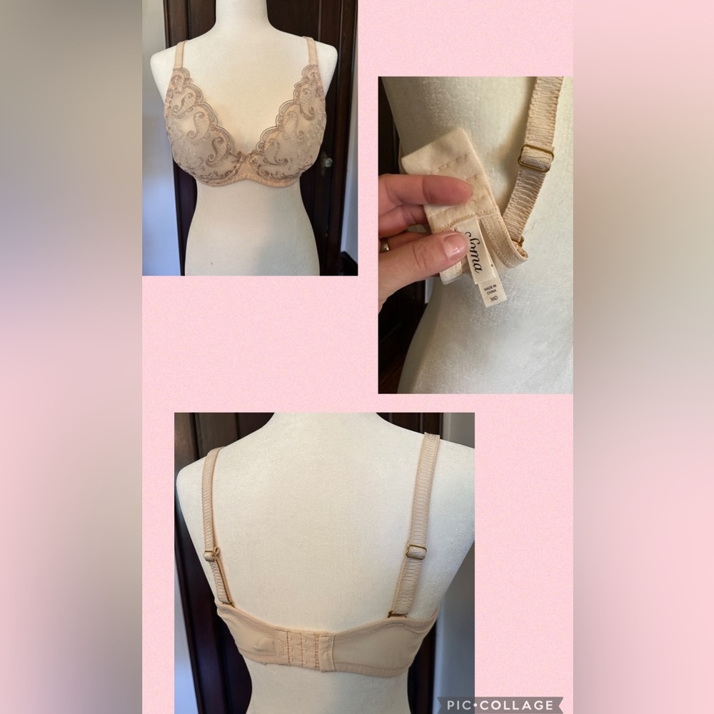 Soma cream bra, 36D lace and sparkle! ✨